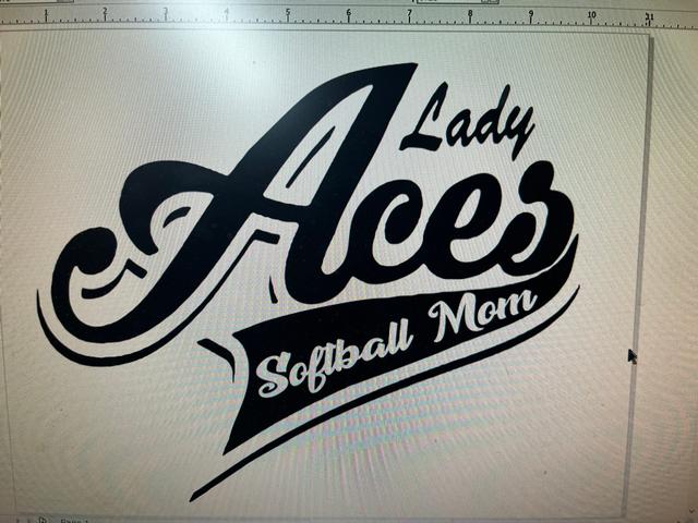 Softball Ohio,Lady Acers Softball Mom,clipart,lineart,vector clip art,line art,t-shirt,designs,silk,screen,teeshirts,screen-printing,embroidery,logo,mascot,,K Crafts Kiple,New Port Richey,FL,34655