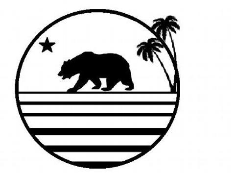 round cali bear palm tree sunset,round cali bear palm tree sunset,clipart,lineart,vector clip art,line art,t-shirt,designs,silk,screen,teeshirts,screen-printing,embroidery,logo,mascot,,Sassy Pants Productions,West Covina,CA,91790