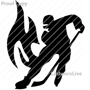 Hockey, sports,player,team,puck,stick,skates,ice,ice rink.,Hockey player with flames,clipart,lineart,vector clip art,line art,t-shirt,designs,silk,screen,teeshirts,screen-printing,embroidery,logo,mascot,Hockey player with flames in the background.