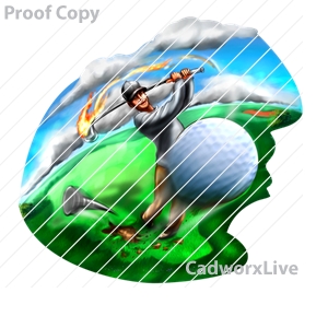 golf,putting,green,PGA,golfing,golfer,driver,tee,Stock Art File: gf30002,clipart,lineart,vector clip art,line art,t-shirt,designs,silk,screen,teeshirts,screen-printing,embroidery,logo,mascot,Golf player driving a golf ball on a golf course.