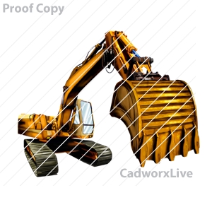 excavator,construction,back hoe,tractor,truck,equipment,mining,digging,landscaping,building,Stock Art File: oc50002,clipart,lineart,vector clip art,line art,t-shirt,designs,silk,screen,teeshirts,screen-printing,embroidery,logo,mascot,Yellow excavator with bucket stretched ready to dig.