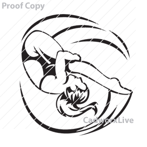Sports, diving, dive, swimming, swim,Flip,clipart,lineart,vector clip art,line art,t-shirt,designs,silk,screen,teeshirts,screen-printing,embroidery,logo,mascot,Diver flipping in mid air.