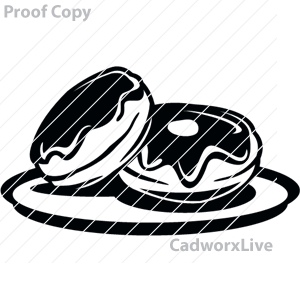 cutups,occupations,donut,doughnut,restaurant,food,Occupations, business,Donuts,clipart,lineart,vector clip art,line art,t-shirt,designs,silk,screen,teeshirts,screen-printing,embroidery,logo,mascot,Donuts frosted and ready for breakfast.