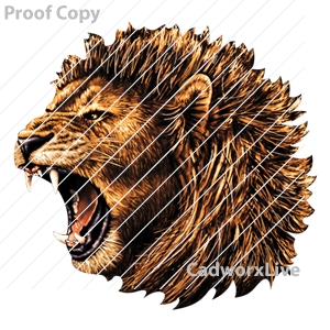 Mascots,sports,wildlife,animals,lion,Stock Art File: ma30011,clipart,lineart,vector clip art,line art,t-shirt,designs,silk,screen,teeshirts,screen-printing,embroidery,logo,mascot,Growling African lion with mane.