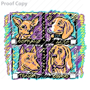 music,dogs,singing,soprano,alto,tenor,bass,musician,Stock Art File: mu70005,clipart,lineart,vector clip art,line art,t-shirt,designs,silk,screen,teeshirts,screen-printing,embroidery,logo,mascot,Dogs representing music styles in boxes.