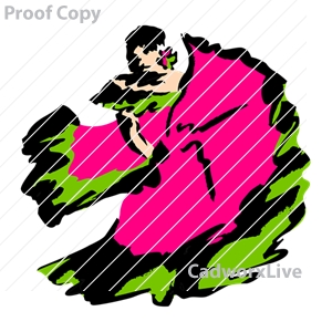 Spanish dancer,mexico,heritage,salsa dancing,Stock Art File: ms50001,clipart,lineart,vector clip art,line art,t-shirt,designs,silk,screen,teeshirts,screen-printing,embroidery,logo,mascot,Spanish dancer with pink and green dress and flower in hair.