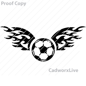 soccer, sports, fire, flames, wings,Soccer ball fire wings,clipart,lineart,vector clip art,line art,t-shirt,designs,silk,screen,teeshirts,screen-printing,embroidery,logo,mascot,Soccer ball with flaming wings.