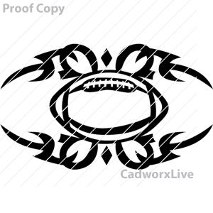 Football, sports, tribal, flames, fire,Football tribal design,clipart,lineart,vector clip art,line art,t-shirt,designs,silk,screen,teeshirts,screen-printing,embroidery,logo,mascot,Football with tribal border.